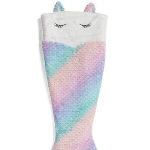 NWT Kids Unicorn Faux Fur Snuggle Soft Mermaid Tail Blanket / Sleeping Bag